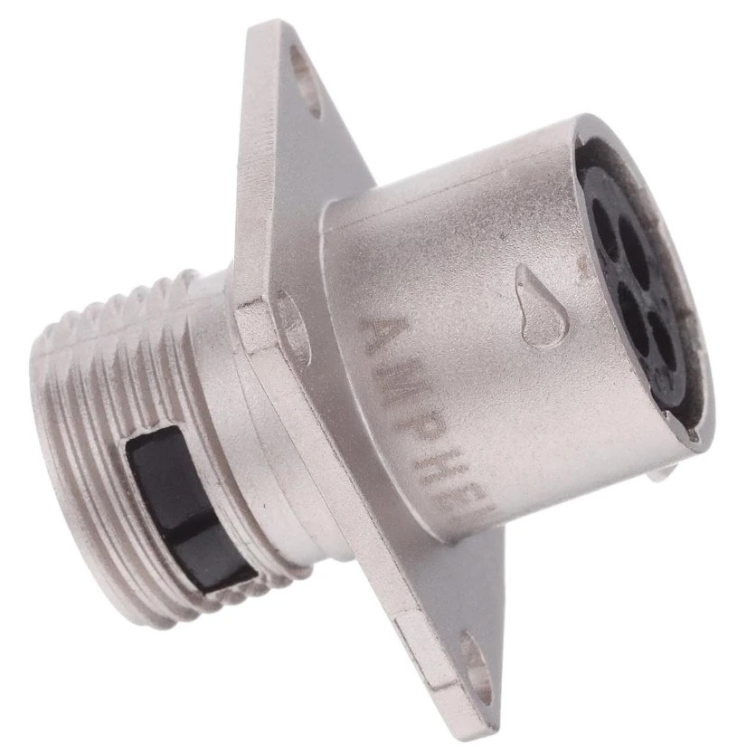 Receptacle Square Flange Female Rt00102snh Standard Circular Connector Wall Mtg Recpt Socket