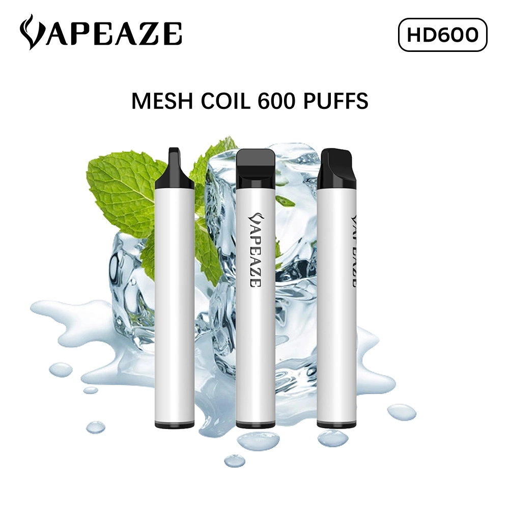 Support OEM/ODM High quality/High cost performance 0% 2%Nicotine Could Choose Mesh 600 Puffs Disposable/Chargeable Vape E Cig