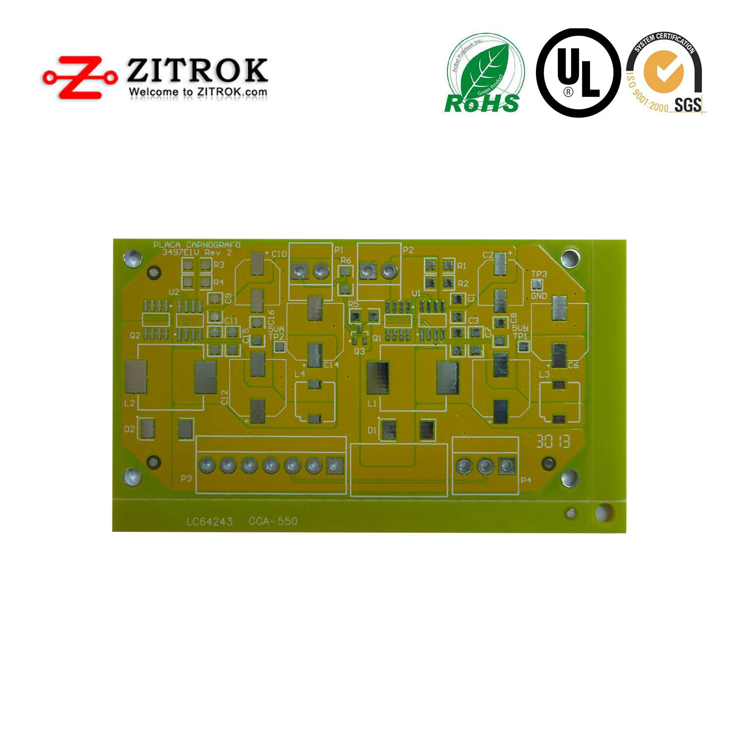 12 Layer Multilayer PCB Board with Buried and Blind Vias, Hard Gold, Deepth Routing