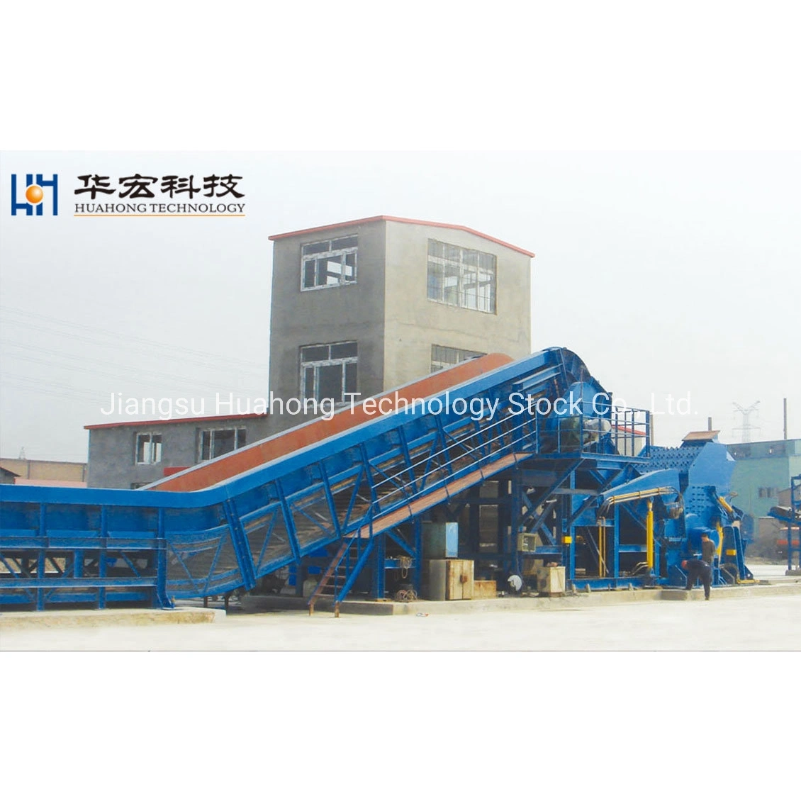 machine de recyclage de la ferraille hydraulique en aluminium Shredder les lignes de production