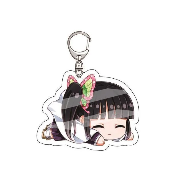 O Japão Anime caçador de demónios chaveiro adorável figura pendente de acrílico Chaveiro Cartoon Character Llavero Key Ring