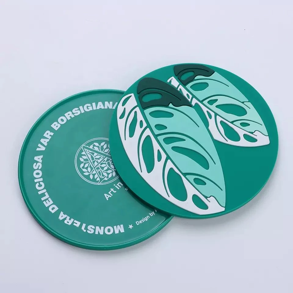 Factory Price Custom Design Wholesale/Supplier Round Colorful PVC Rubber Coaster Cup Mat