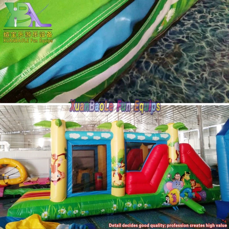 Air Bounce Jungle Theme Jumping Small Inflatable Obstacle Course Moon House