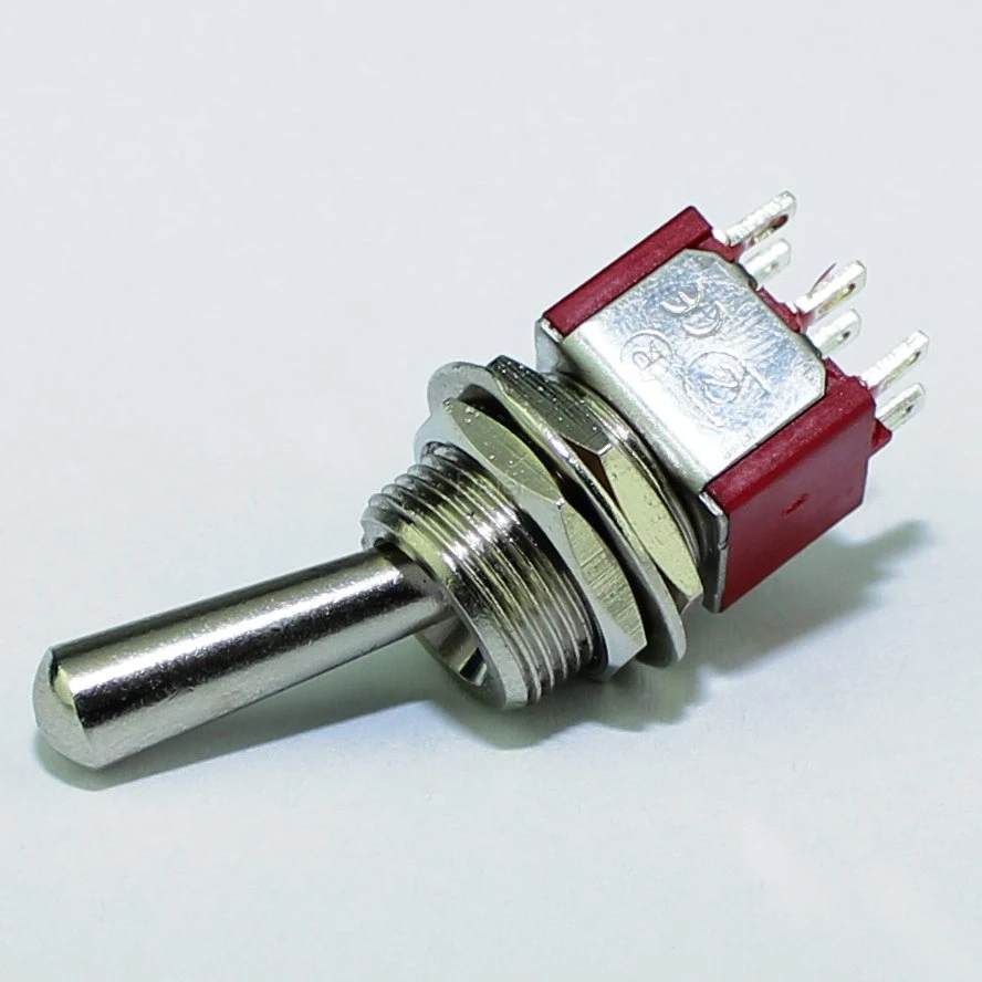 220V 2 Way Dpdt Mini on-on 6 Pin Toggle Switch