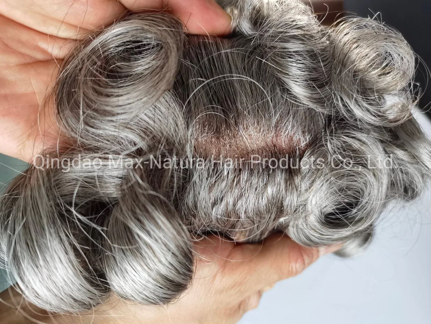 Popular-Design Fine Mono Human Hairpieces with Folded-Lace-Front and Baby-Hair-Underventing