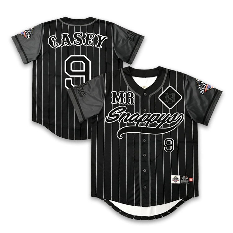 Maillot de baseball personnalisé avec logo brodé, design de sublimation, chemise de baseball pour hommes.