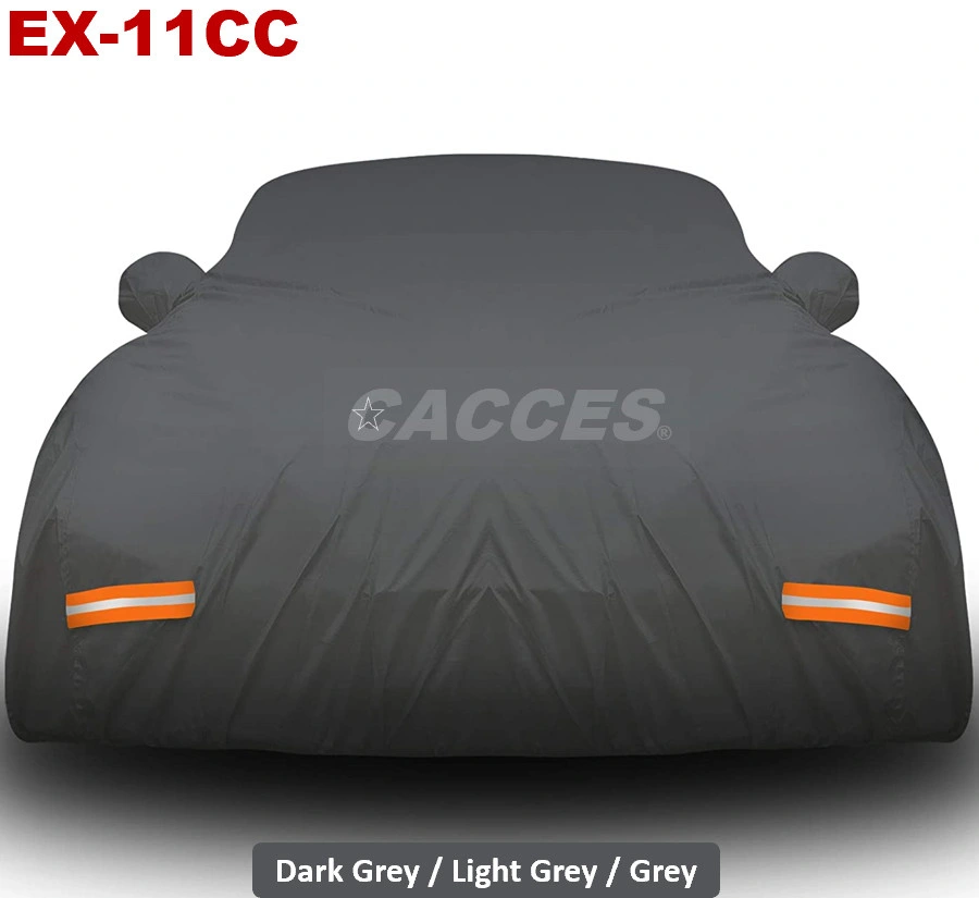 6-Layer Car Cover Waterproof All Weather, Outdoor Car Covers for Automobiles W/Zipper Door, Hail UV Snow Wind Protection, Universal Full Car Cover for Sedan SUV