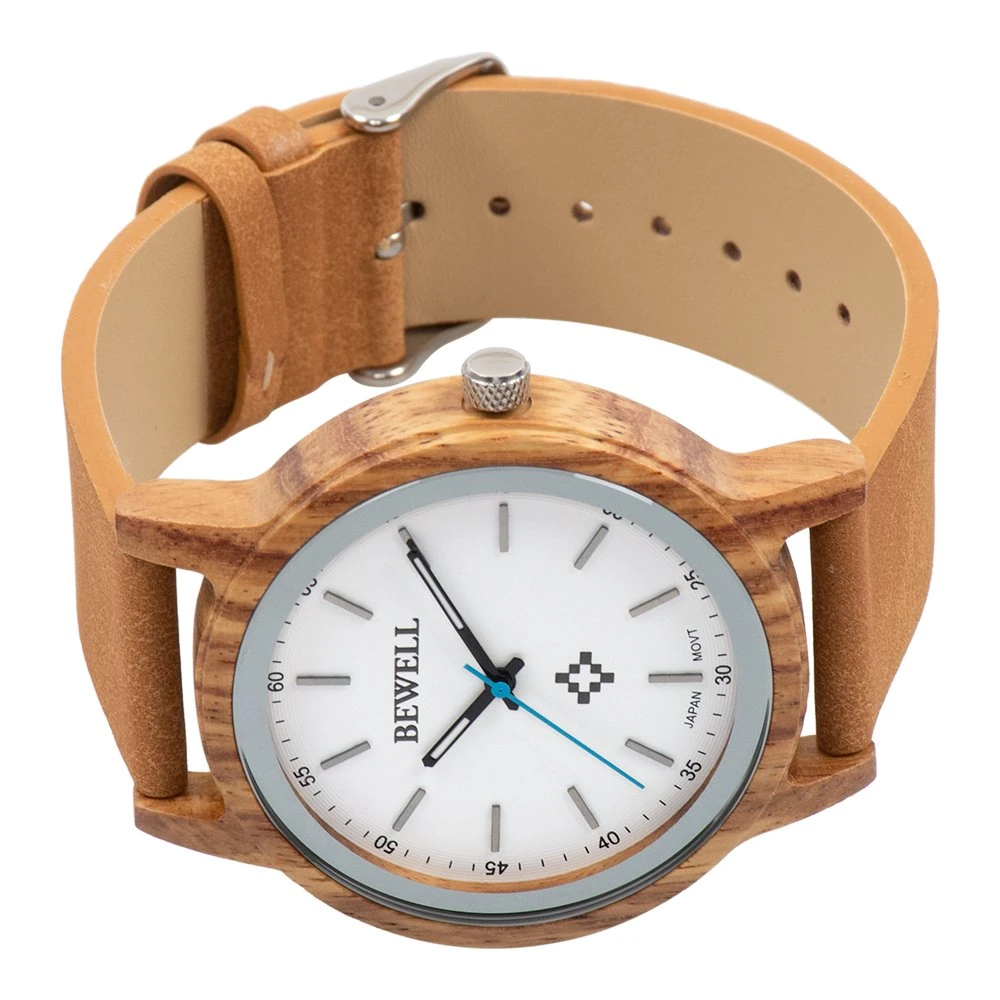 Fashion Promotion Geschenk Japan Quarzwerk Holz Lederarmband Uhr