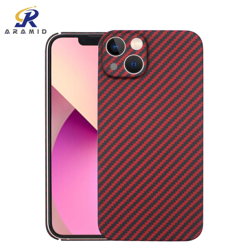 Wholesale in Kevlar Mobile Phone Case Suitable for iPhone13 Mini Mobile Phone Black Red Fine Hole Camera Hot Sale Good Quality Shockproof Cell Phone Cover