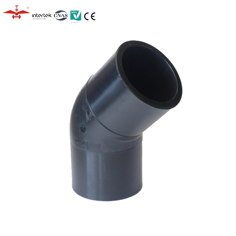 Buttfusion 45 Deg Elbow for PE100 Pn16 Pn10 Pipe Fitting