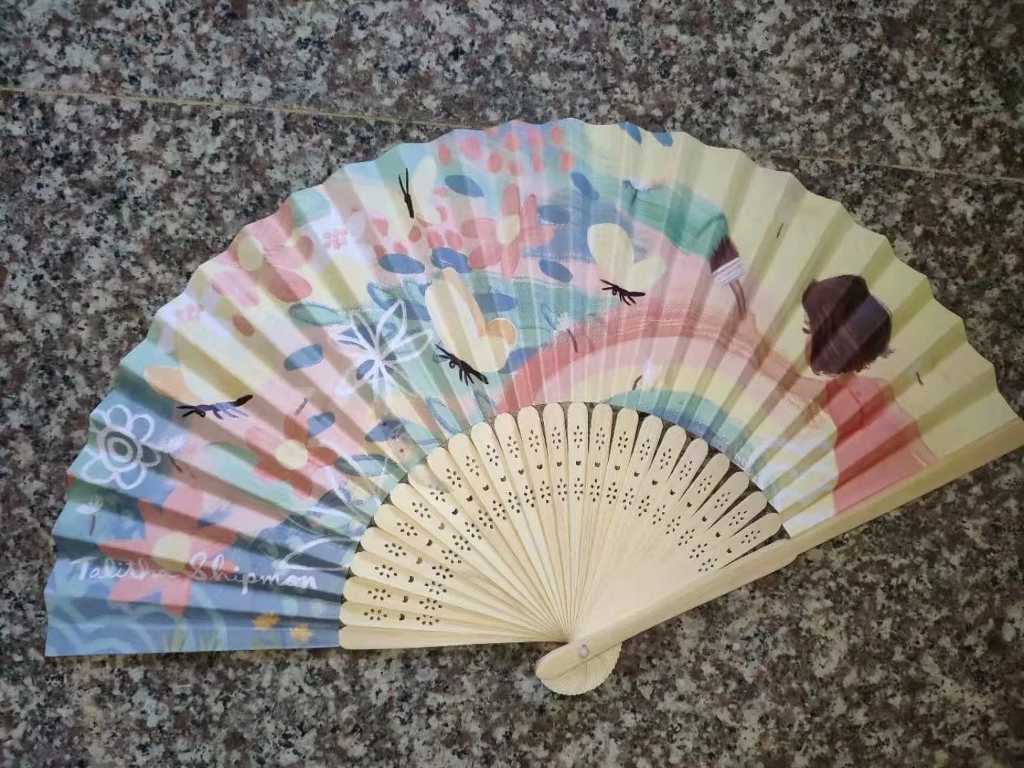 Japanese Style Fan/Paper+Bamboo Material/Promotion Fan