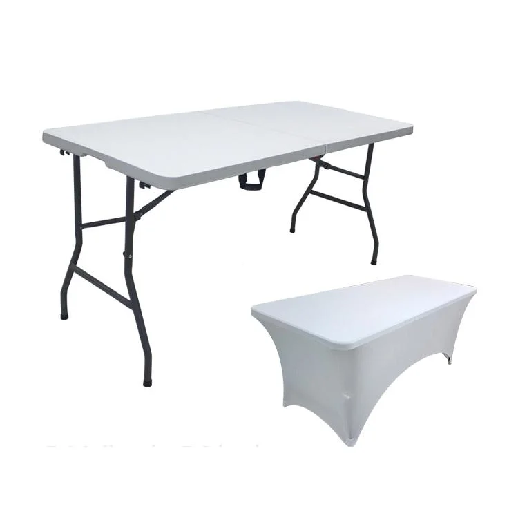 5FT Plastic Folding Table Aluminum Buffet Table