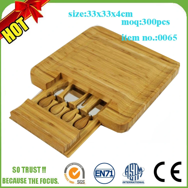 Custom Natural Color Eco Friendly Wholesale/Supplier Mini Wooden Bamboo Cheese Cutting Board