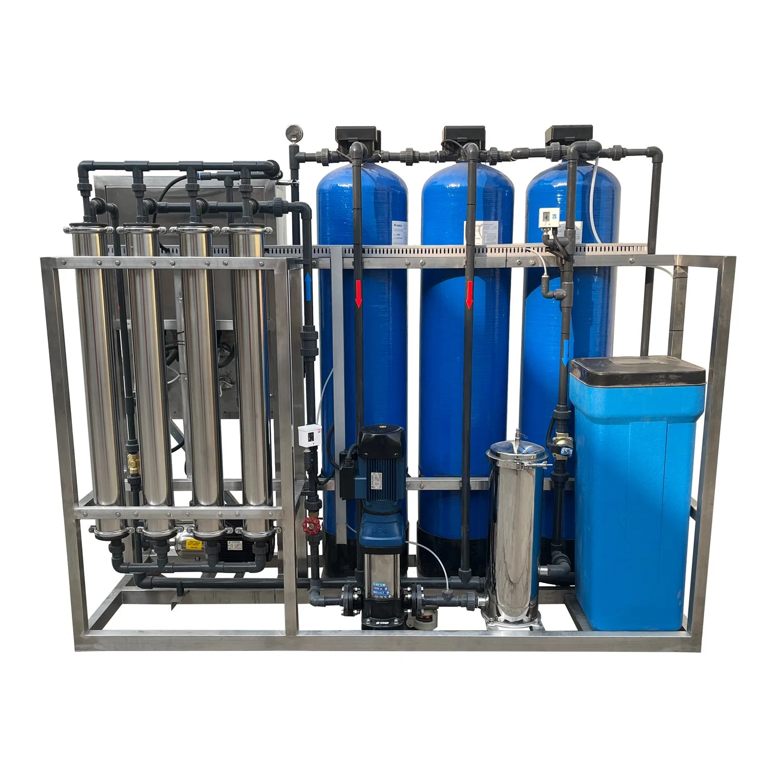 FRP Stainless Steel Purified Water Treatment Reverse Osmosis System Industry RO Equipment