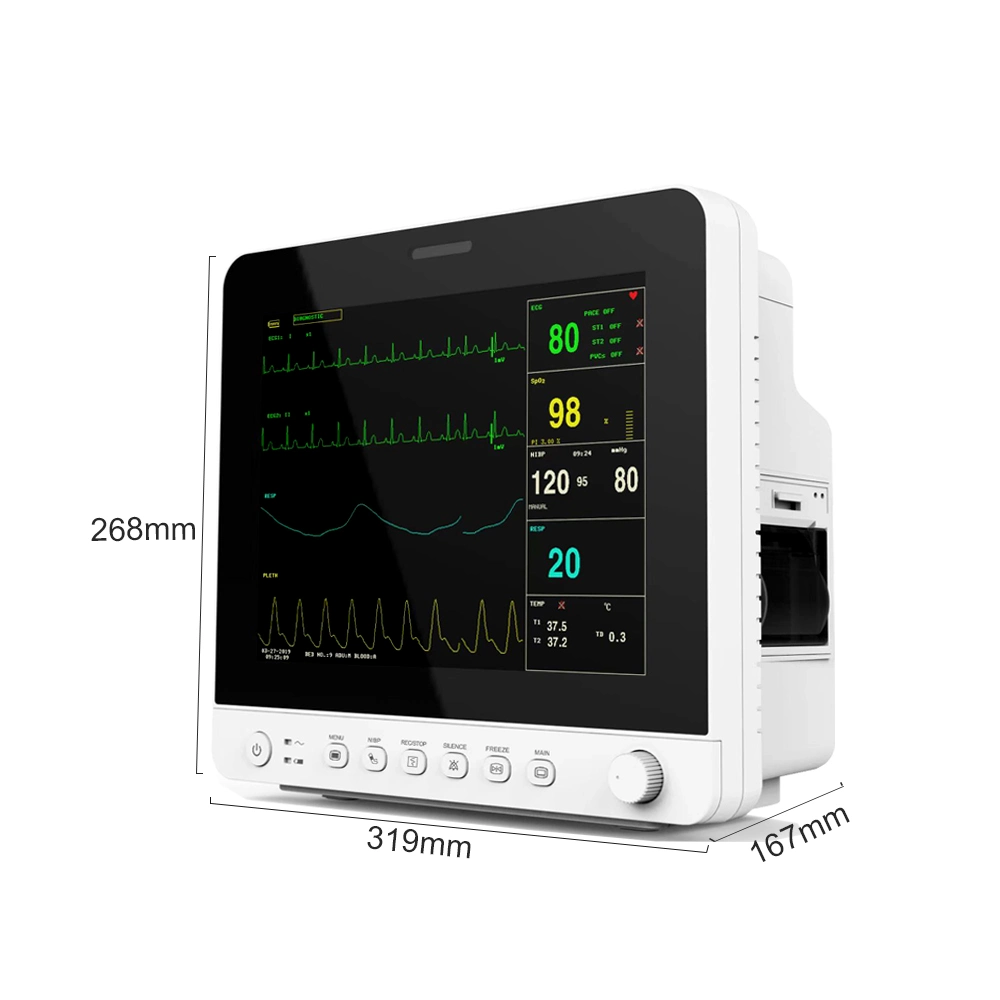 Monitor de paciente de ECG de 12 derivaciones Contec Cms8000-1 con certificado CE