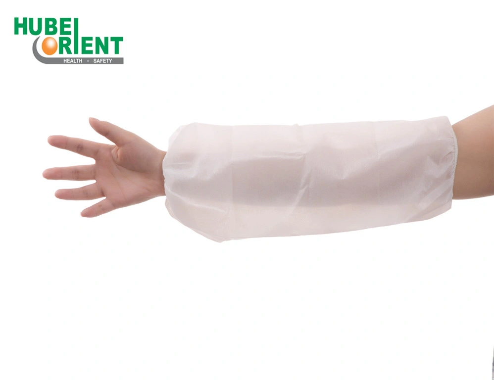 White Disposable Polypropylene Arm Sleeves Comfortable Oil Proof