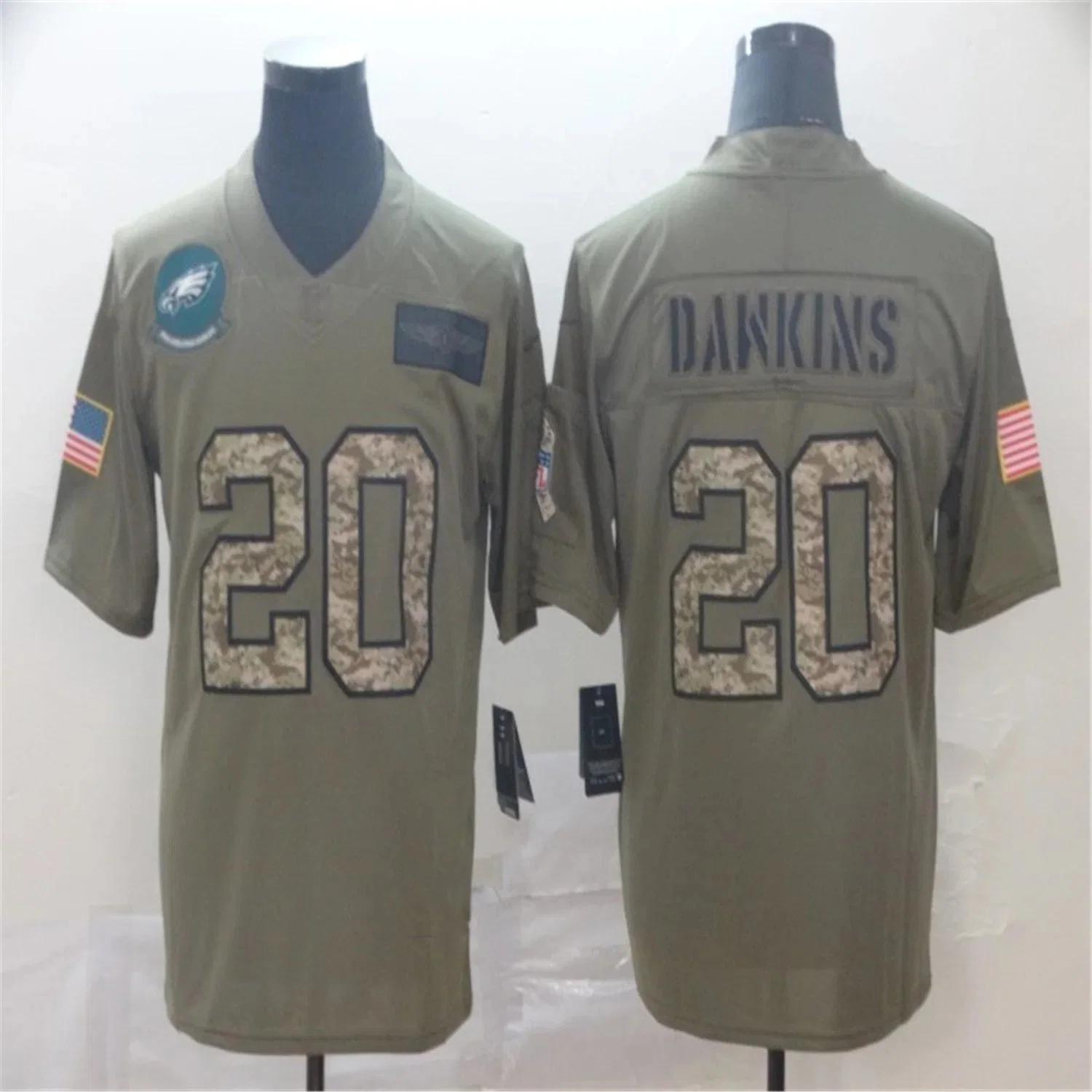 Cheap Wholesale/Supplier Zach Ertz Desean Jackson Olive Sideline Gear Football Jerseys