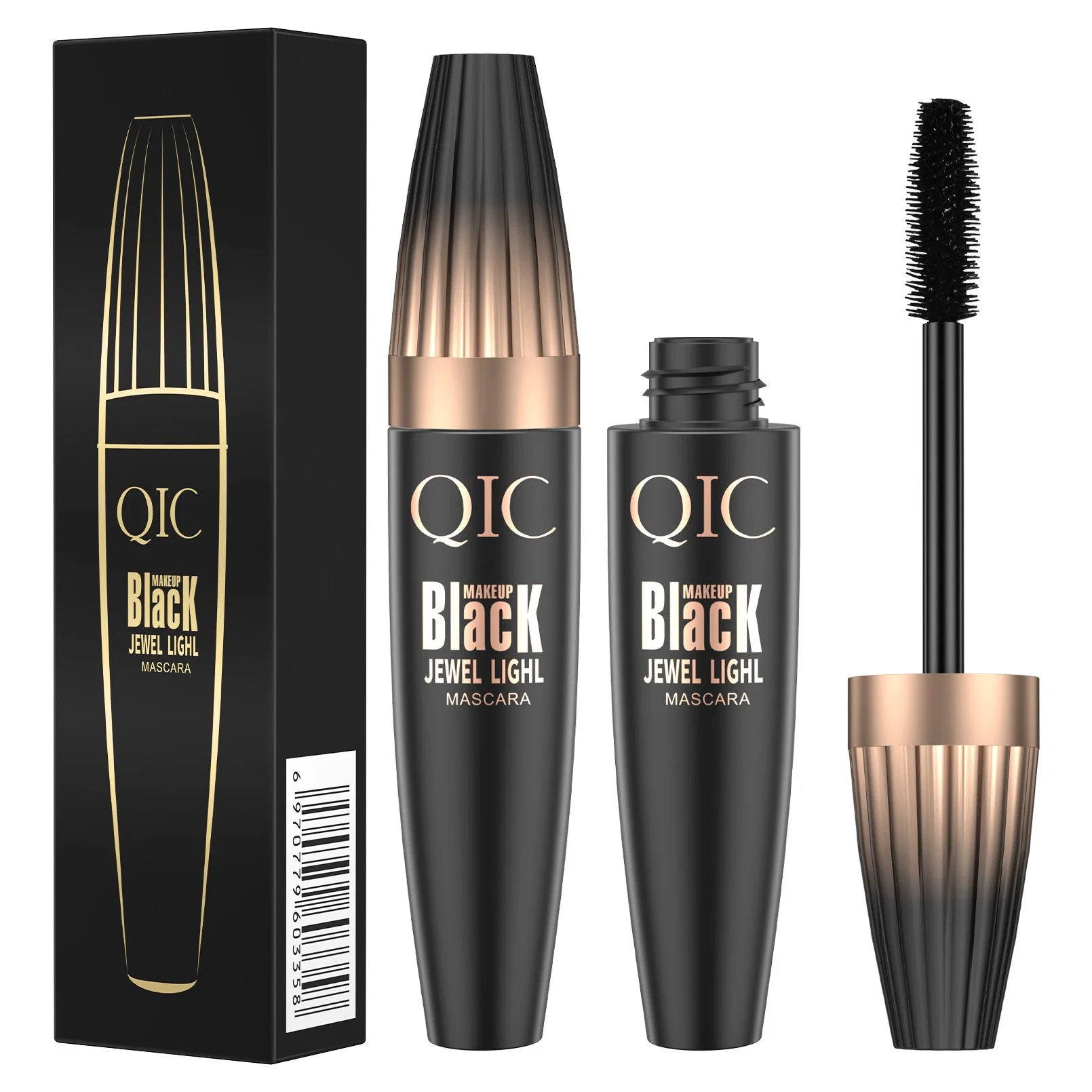 Qic Fengying 4D ojo negro resistente al agua suave maquillaje