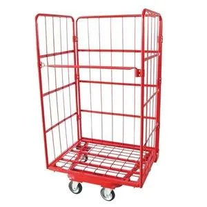 Standard Galvanized Shelf Collapsible Security Storage Table Trolley