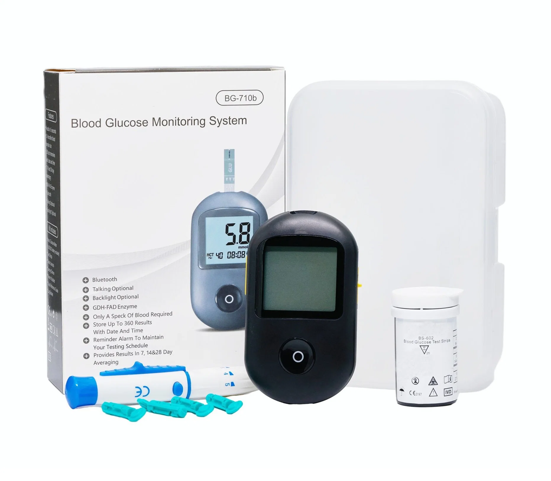 Digital Blood Glucose Meter, Accurate Diabetes Glucose Testing Device Meter