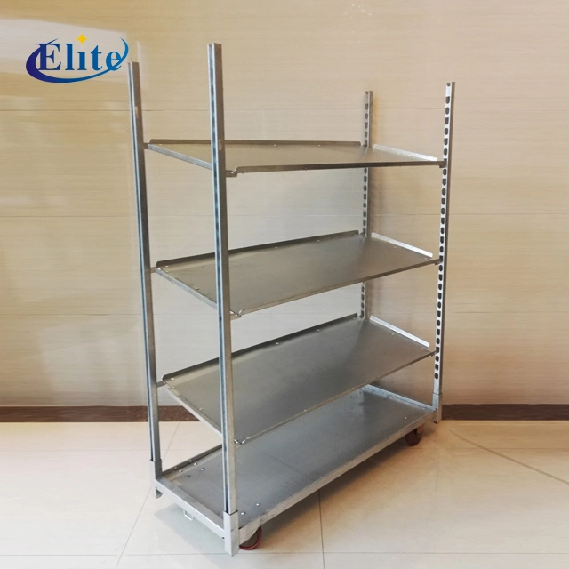 3-4-5 Tiers 4 Wheels Greenhouse Metal Flower Trolley for Display Plant Transport