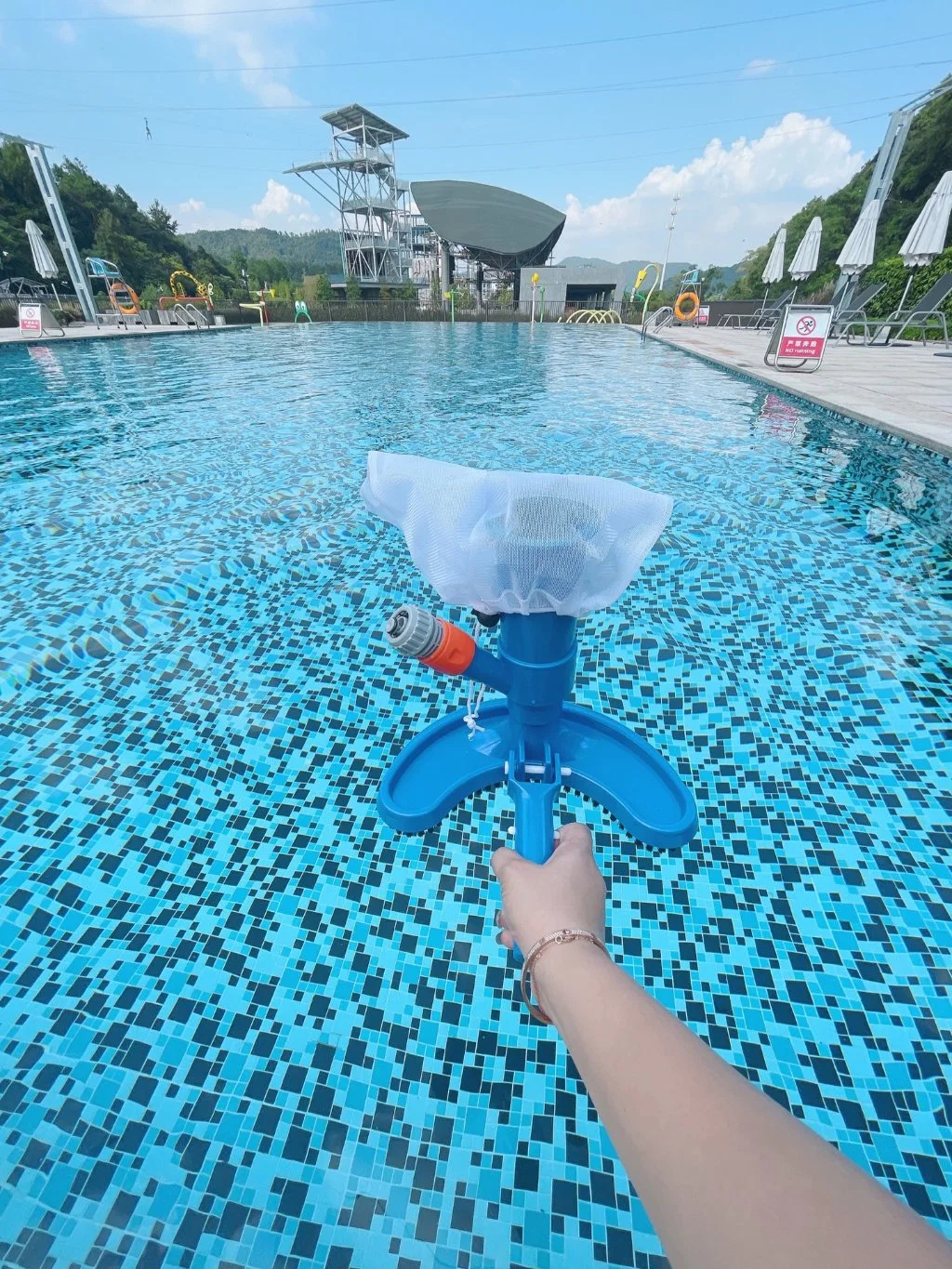 Escova de piscina em PVC para natação e venda a quente com Cabeça forte