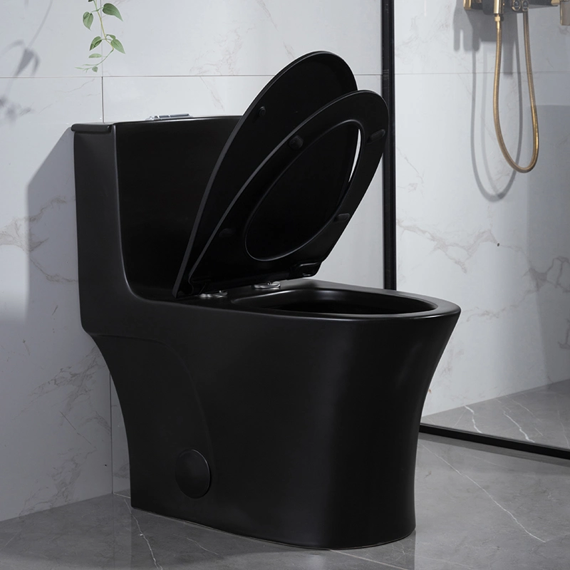 Ovs Cupc Sanitary Wares Black Ceramic One Piece Toilet Peeping Chinese Girl Go to Toilet Suppliers