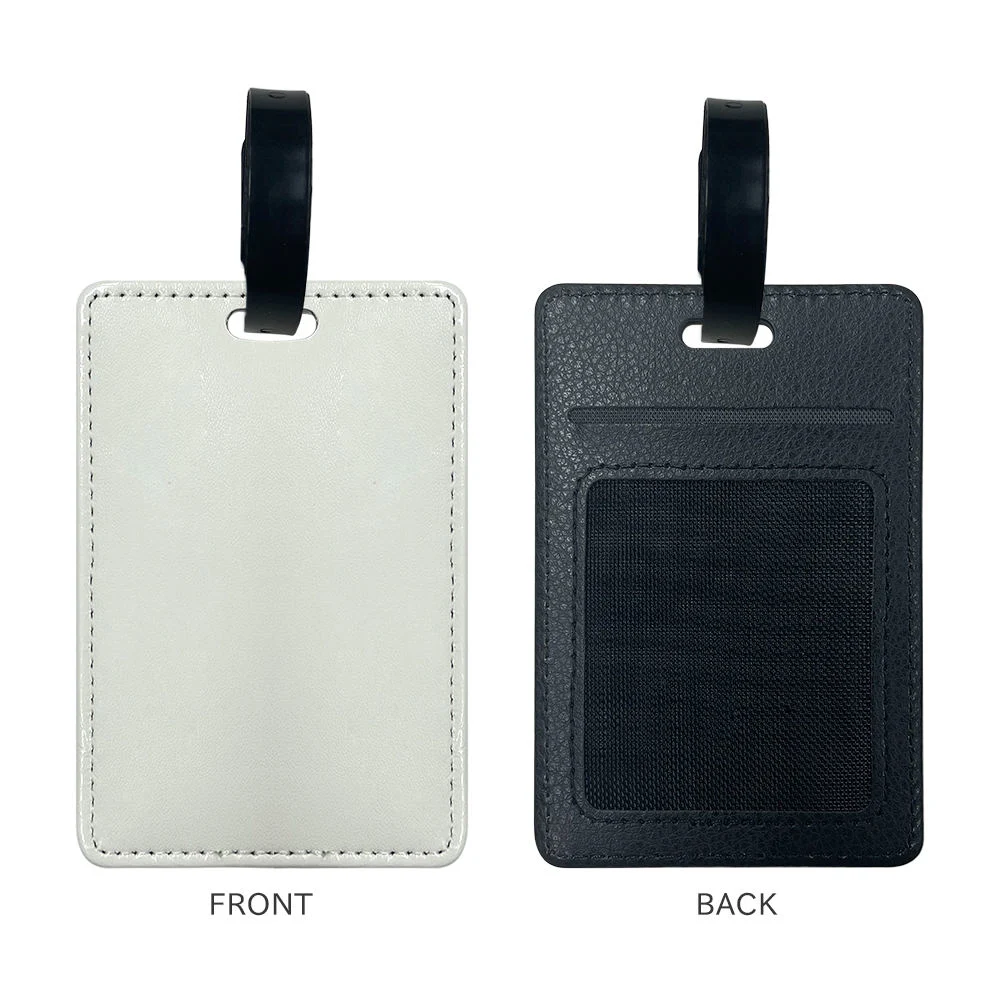 High quality/High cost performance  Double Sided PU Leather Sublimation Luggage Tag Blank
