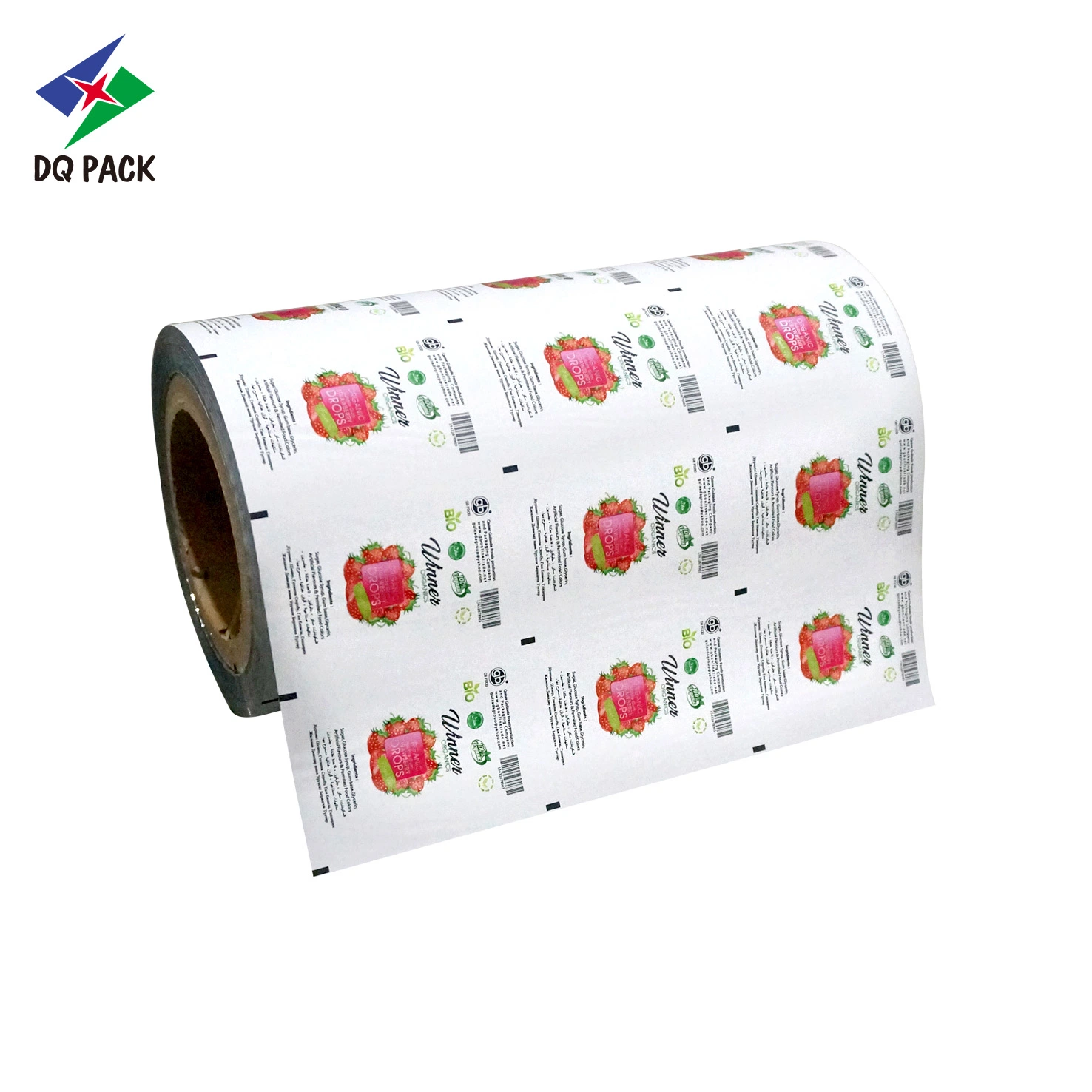 Plastic Custom Print OEM Design Aluminum Foil Roll Film Packaging Pouch Bag for Automatic Candy Food Packing