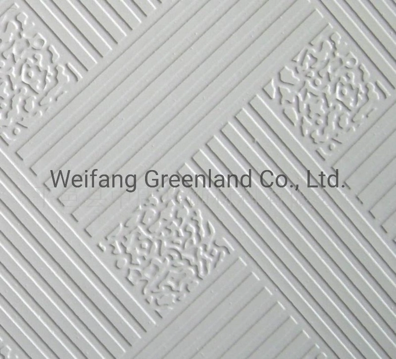 PVC Vinyl Laminated Gypsum Ceiling Tile 600*600*7/8/9/9.5/10/12/12.5mm