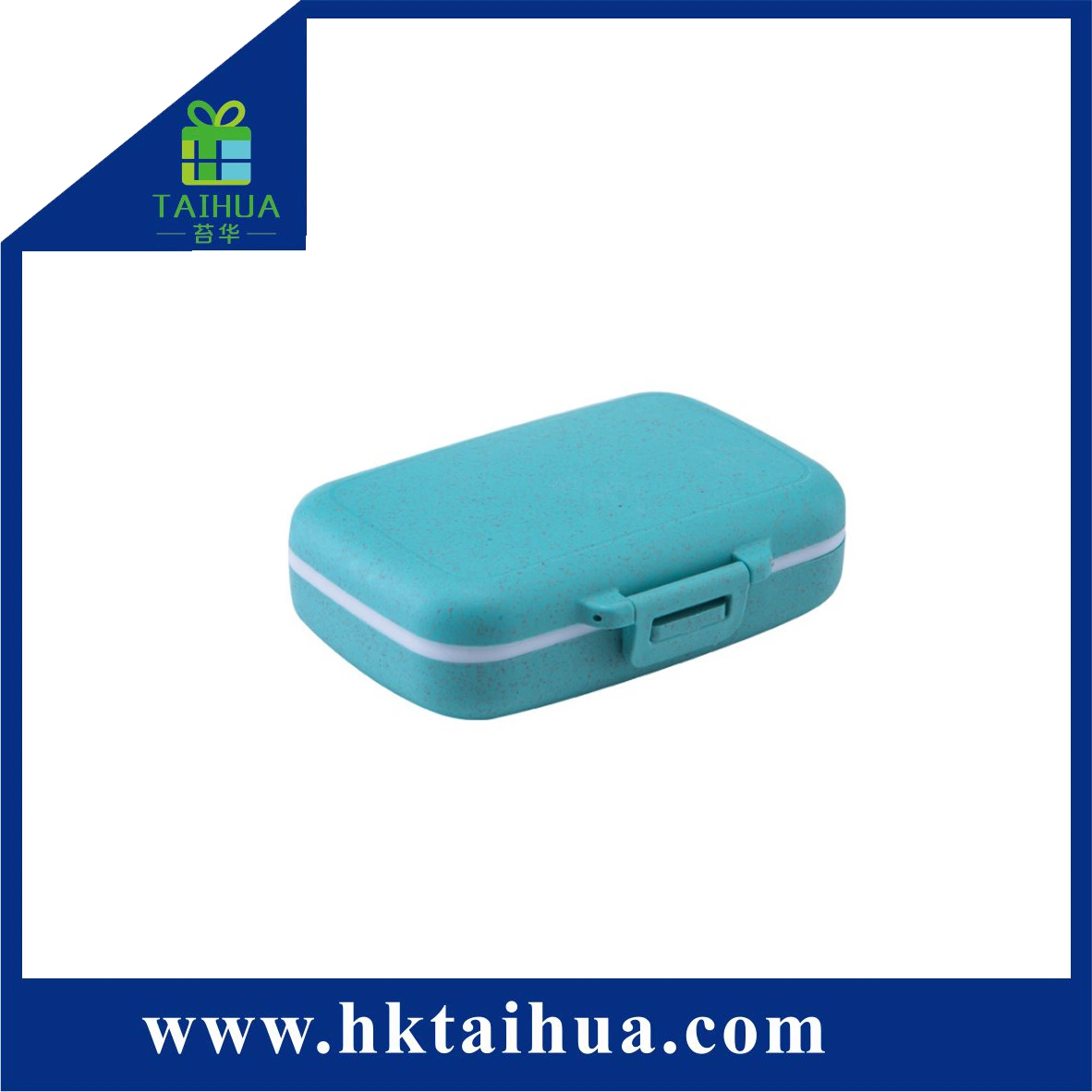 Food Grade Portable Vitamin Medicine Case 6 Compartment Pill Case Box