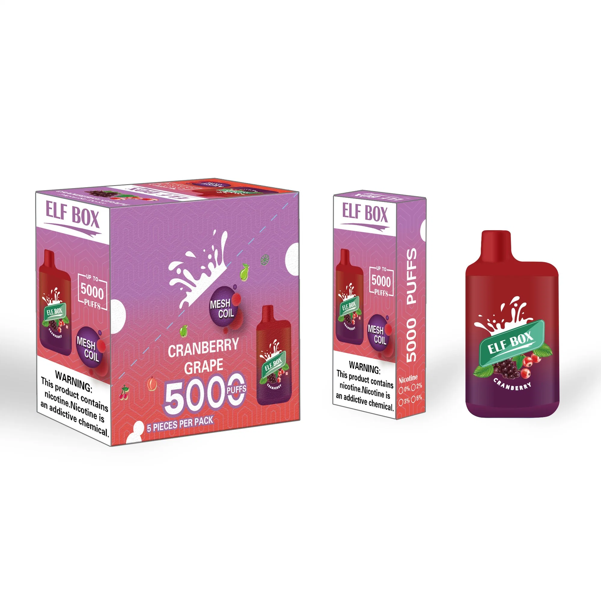 Nouvelle arrivée 5000 bouffées Vape appareil jetable de commerce de gros Elf Box 5000 inhalations