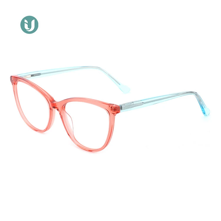 Marcos de gafas de vidrio Acetato marcos ópticos para mujeres