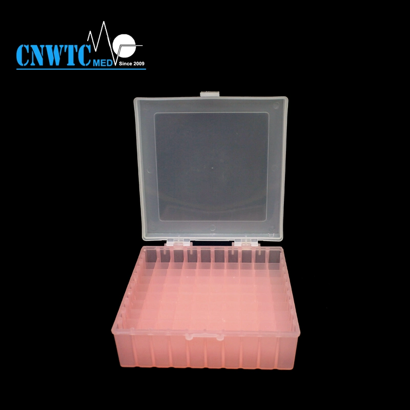 Material de laboratorio de PC 2ml 81 pozos Cryovial Stand tubo criogénico de verificación