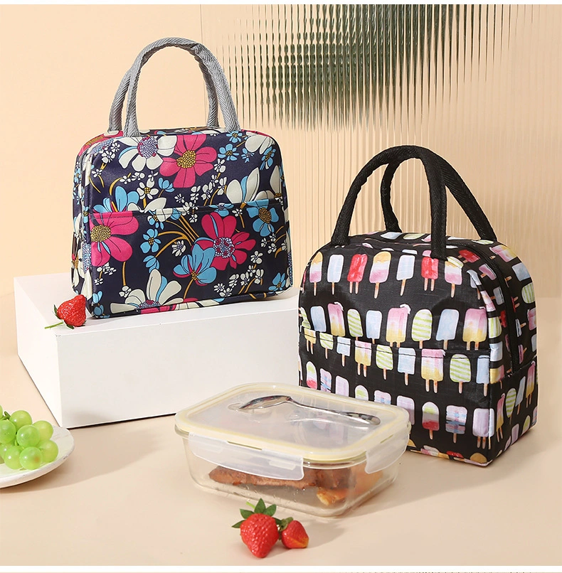 Lunch Box Tote Bag Thermal Insulation Large-Capacity Aluminum Foil Thickened Lunch Bag Office Worker with Meal Bag