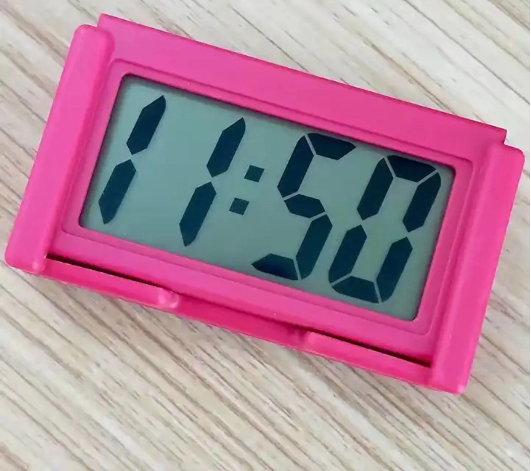 LCD Mini Desk Clock for Kids Children Interior Accessory Cars Alarm Clock