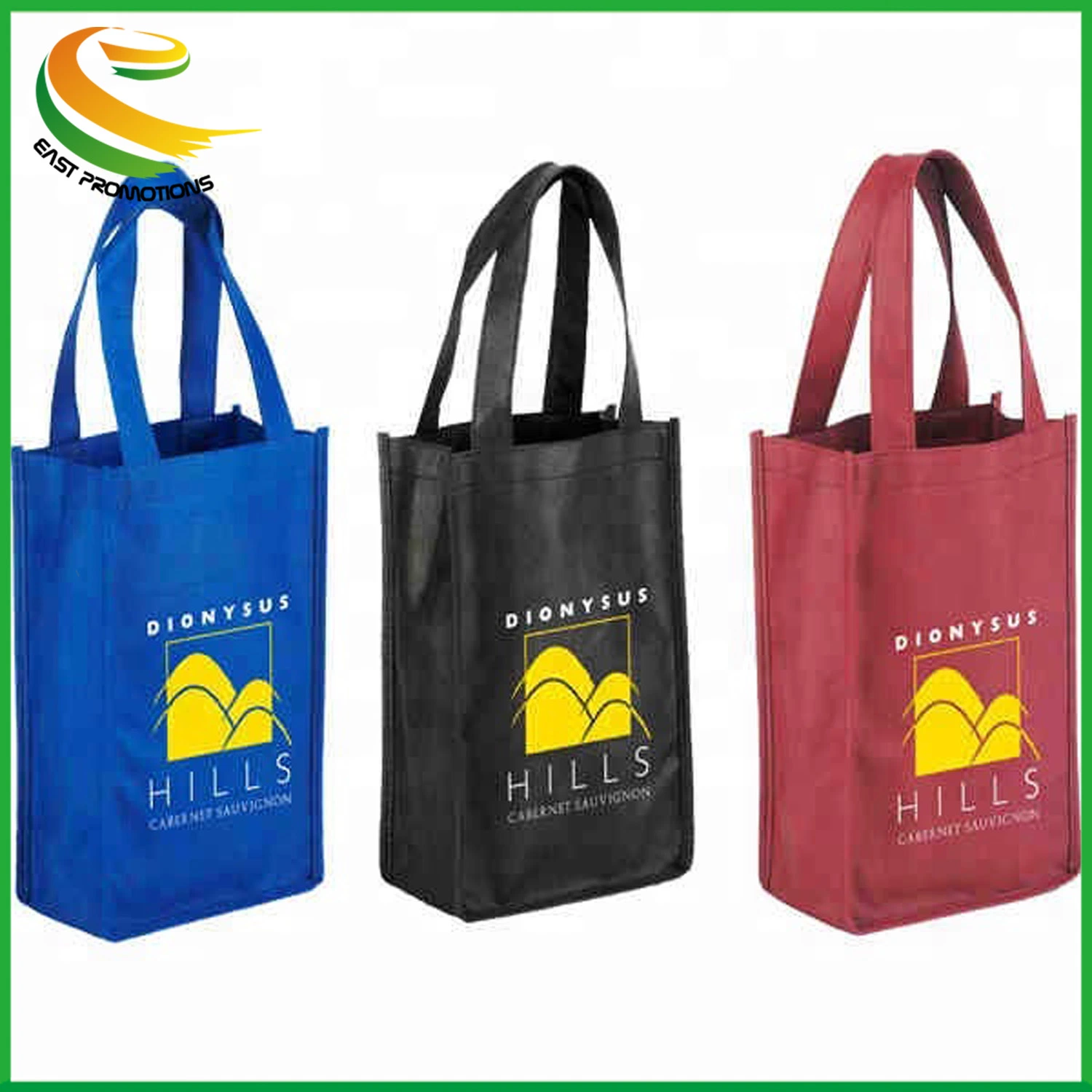 Custom Reusable 6 Bottle Non-Woven Wine Tote Shopping Bag for Beer Packing