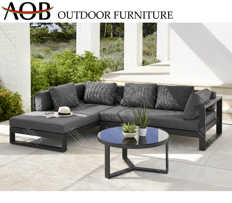 Outdoor Modern Home Patio Garden Hotel Home Chacoal Corner Sofa Furniture Set