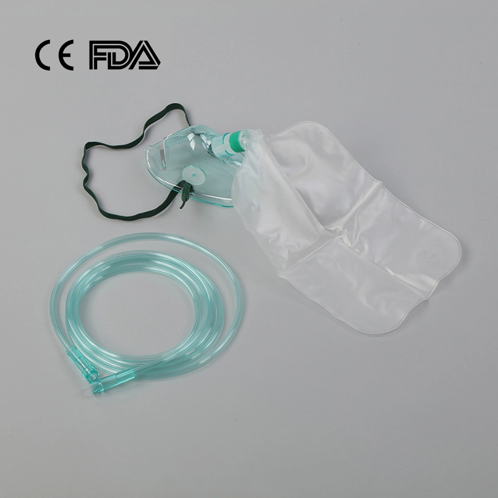 Medical Oxygen Mask with Reservoir Bag with CE, ISO Green