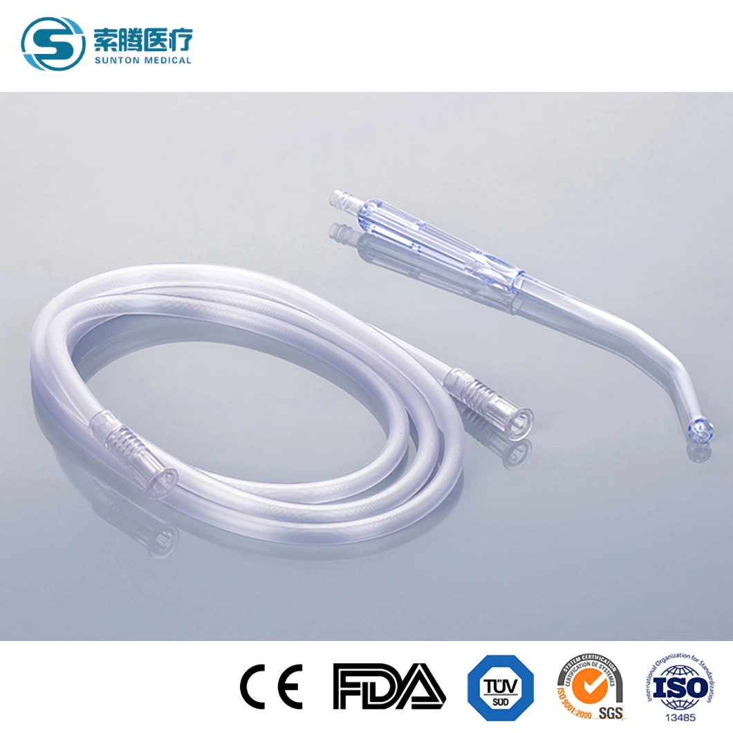 Sunton Medical Grade Disposable PVC Suction Catheterr Connecting China Vacuum Yankauer Handle Sterilized High-Quality Suction Connecting Tubing Supplier