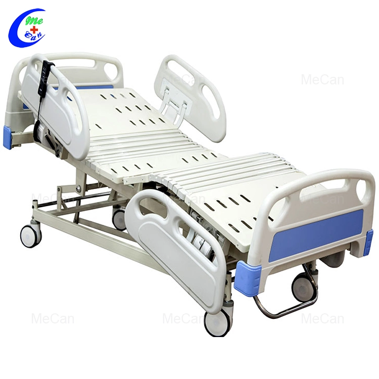 Lit médical en métal pour équipement hospitalier, lit d'hôpital électrique à 3 5 fonctions.
