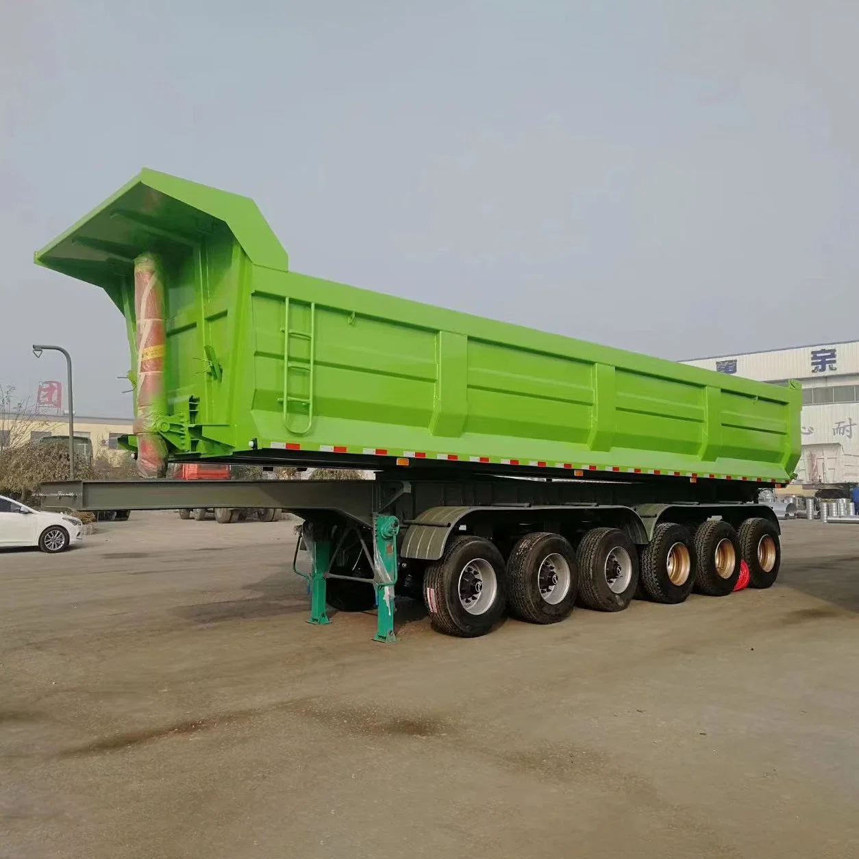 3/4/5/6 Achsen 40/60/80/100 Tonnen Hydraulische Kippheck Dumper Dump Heavy Duty Sinotruk Mining Farm Cargo Kipper LKW Semi Trailer für Verkaufspreis in Afrika
