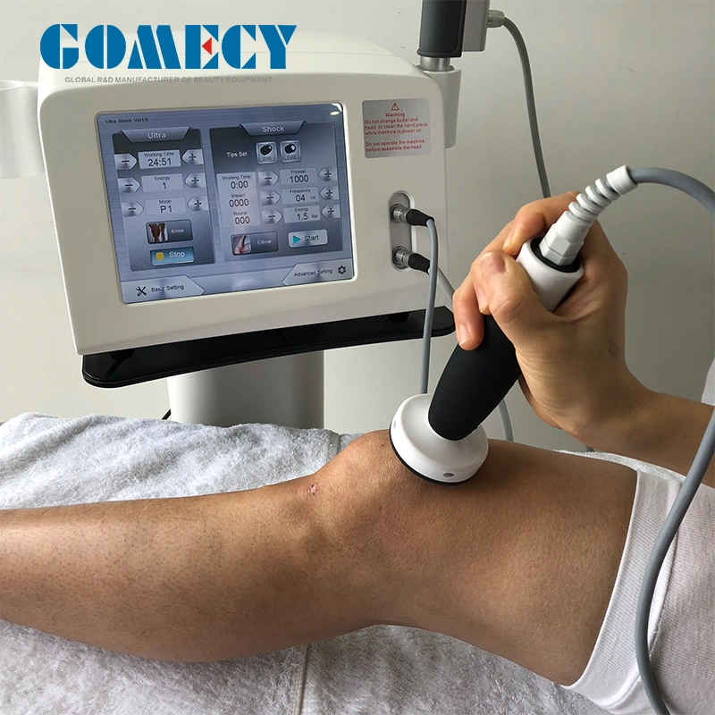 New Invention Therapeutic Ultrasound Shockwave Physical Therapy Machine with 2 Handles