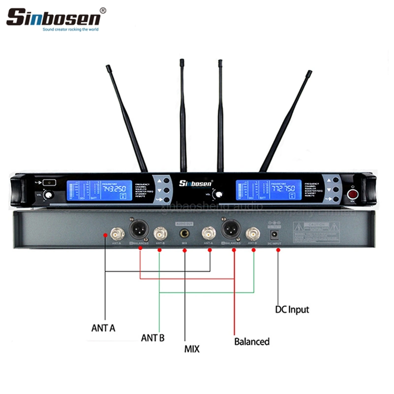 O microfone do fone de ouvido Sinbosen Skm9000 Microfone Sem Fio profissional para Karaoke