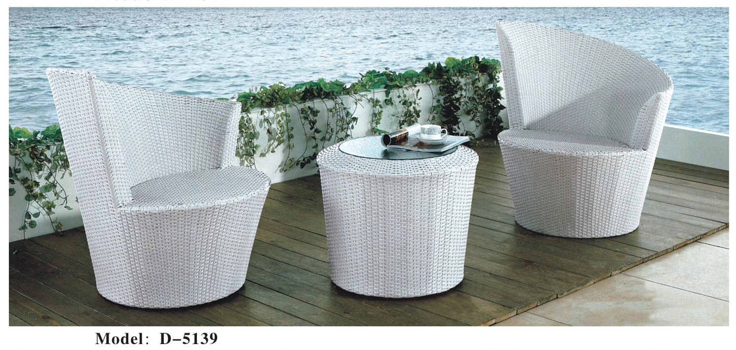 Best Choice Produce 3 Piece Patio Outdoor Furniture Sets Wicker Chairs and Glass Table for Sale