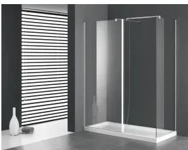 Modern Simple Design Sliding Black Frame Square Bathroom Door Shower Enclosure