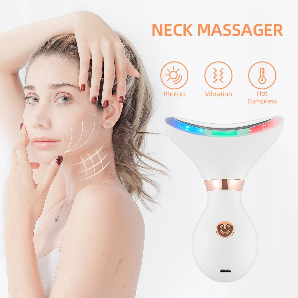 LED 3 Colors Light Neck Face Lifting Massager