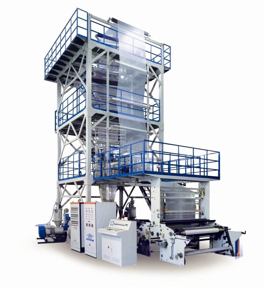 Reliable and Economical Three Layers Co-Extrusion Biodegradable Polyethylene Agricultural Film Blowing Machine Under Simple Structure