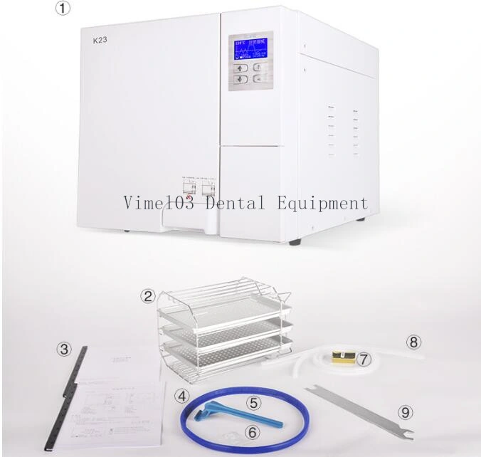 Nuevo 18L quirúrgico médicos dentales esterilizador Autoclave de vapor de vacío con la impresora