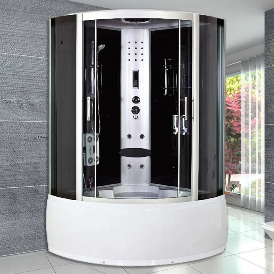 Ducha Qian Yan Cuarto de baño de la cabina de China sin marco ducha integrada Cabina Cuarto de baño Fabricación pivote Semi Frameless Cajas de ducha generales